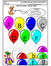 harfler kes yapıştır çalışmaları